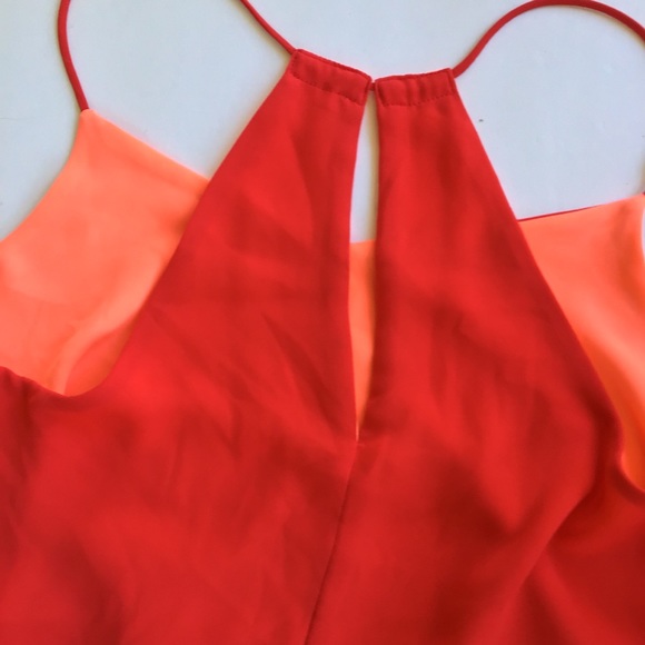 EXPRESS BARCELONA REVERSIBLE ORANGE RED TANK TOP SMALL - Picture 6 of 6